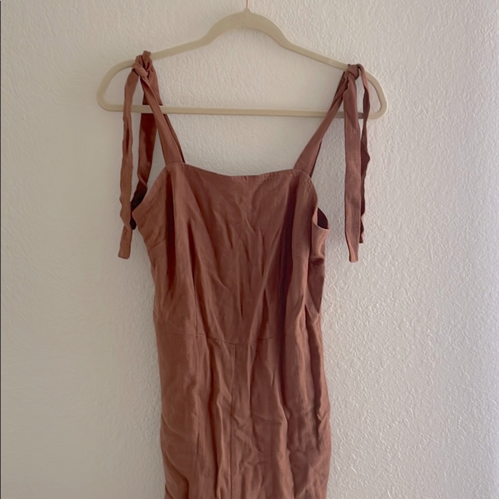 Rust/brown tied jumpsuit!